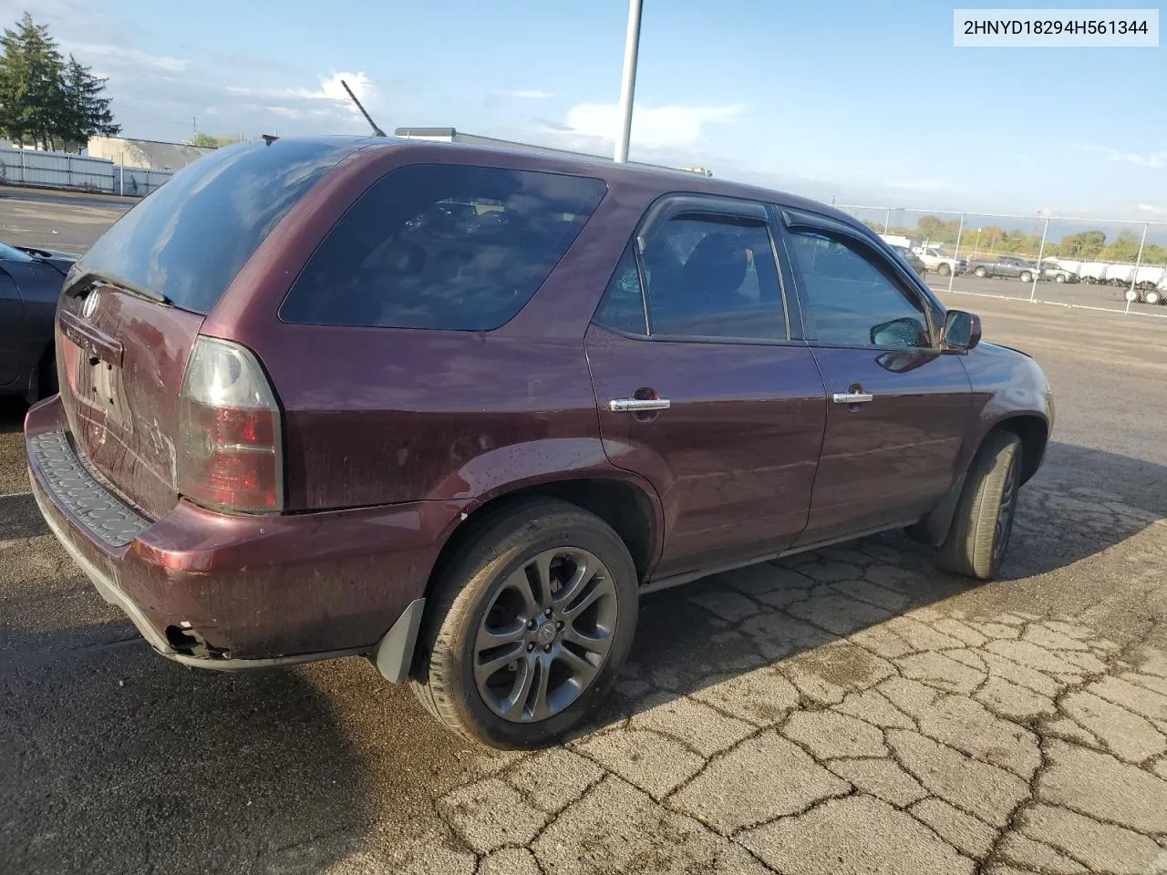 2004 Acura Mdx VIN: 2HNYD18294H561344 Lot: 72398654