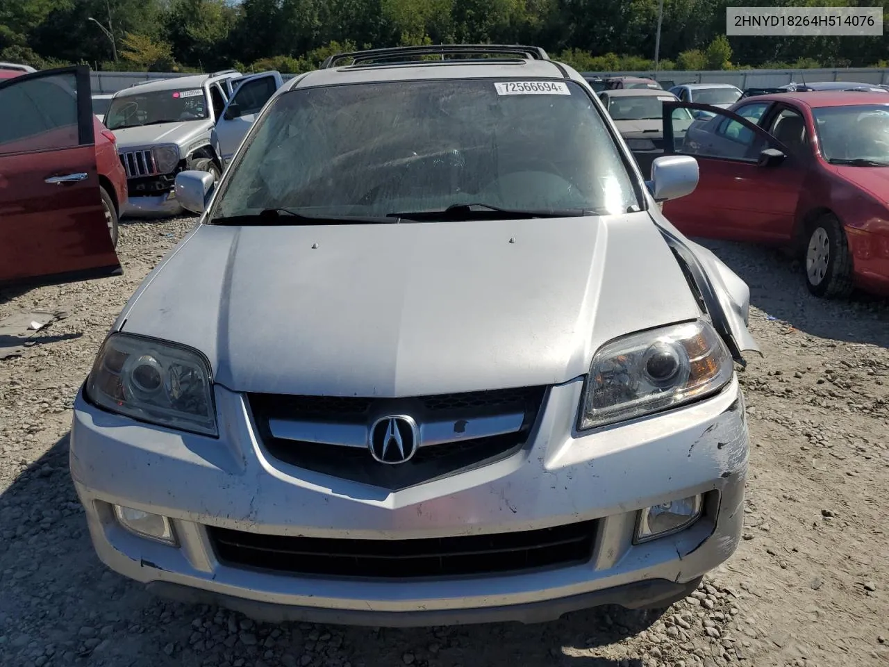 2004 Acura Mdx VIN: 2HNYD18264H514076 Lot: 72566694