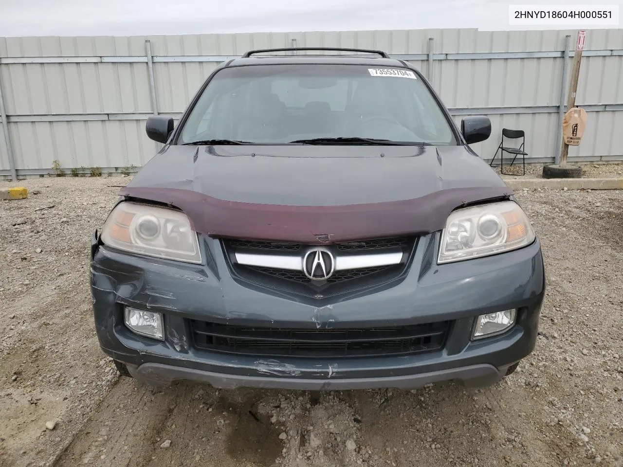 2004 Acura Mdx Touring VIN: 2HNYD18604H000551 Lot: 73553704