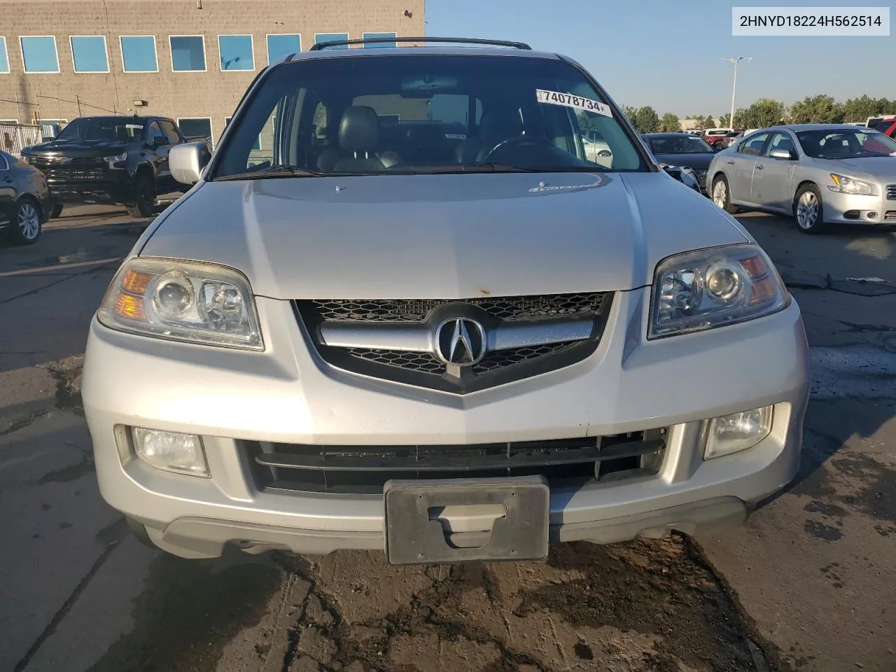 2004 Acura Mdx VIN: 2HNYD18224H562514 Lot: 74078734