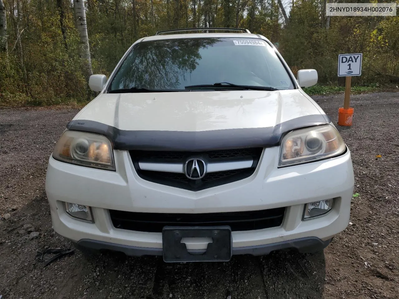 2004 Acura Mdx Touring VIN: 2HNYD18934H002076 Lot: 75594984