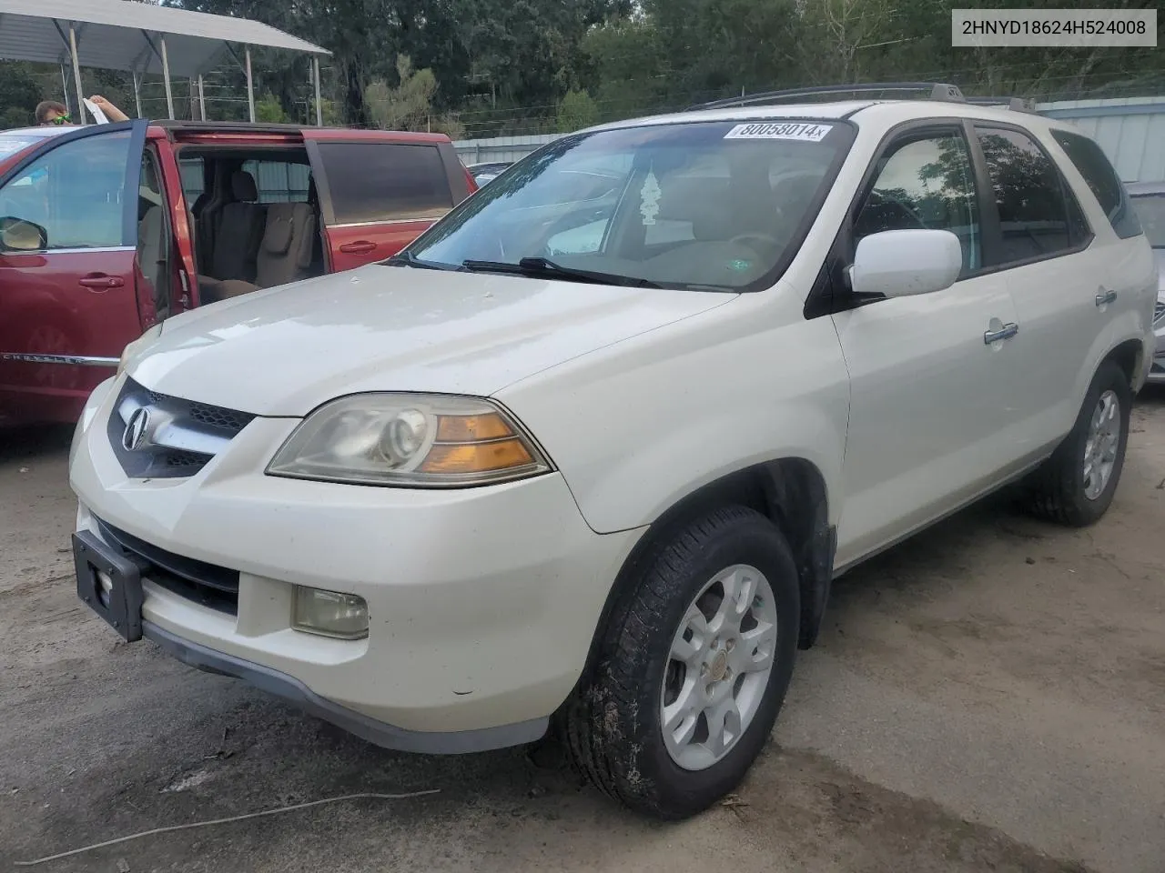 2004 Acura Mdx Touring VIN: 2HNYD18624H524008 Lot: 80058014