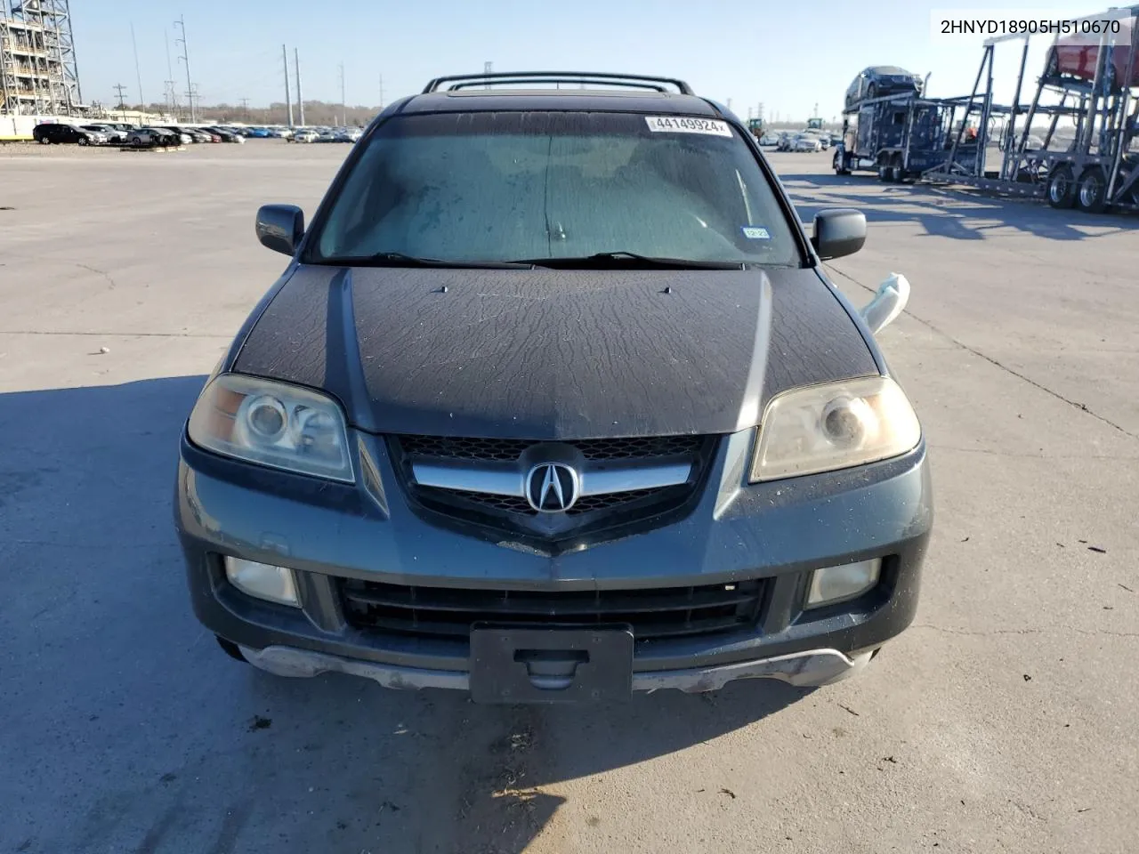 2005 Acura Mdx Touring VIN: 2HNYD18905H510670 Lot: 44149924