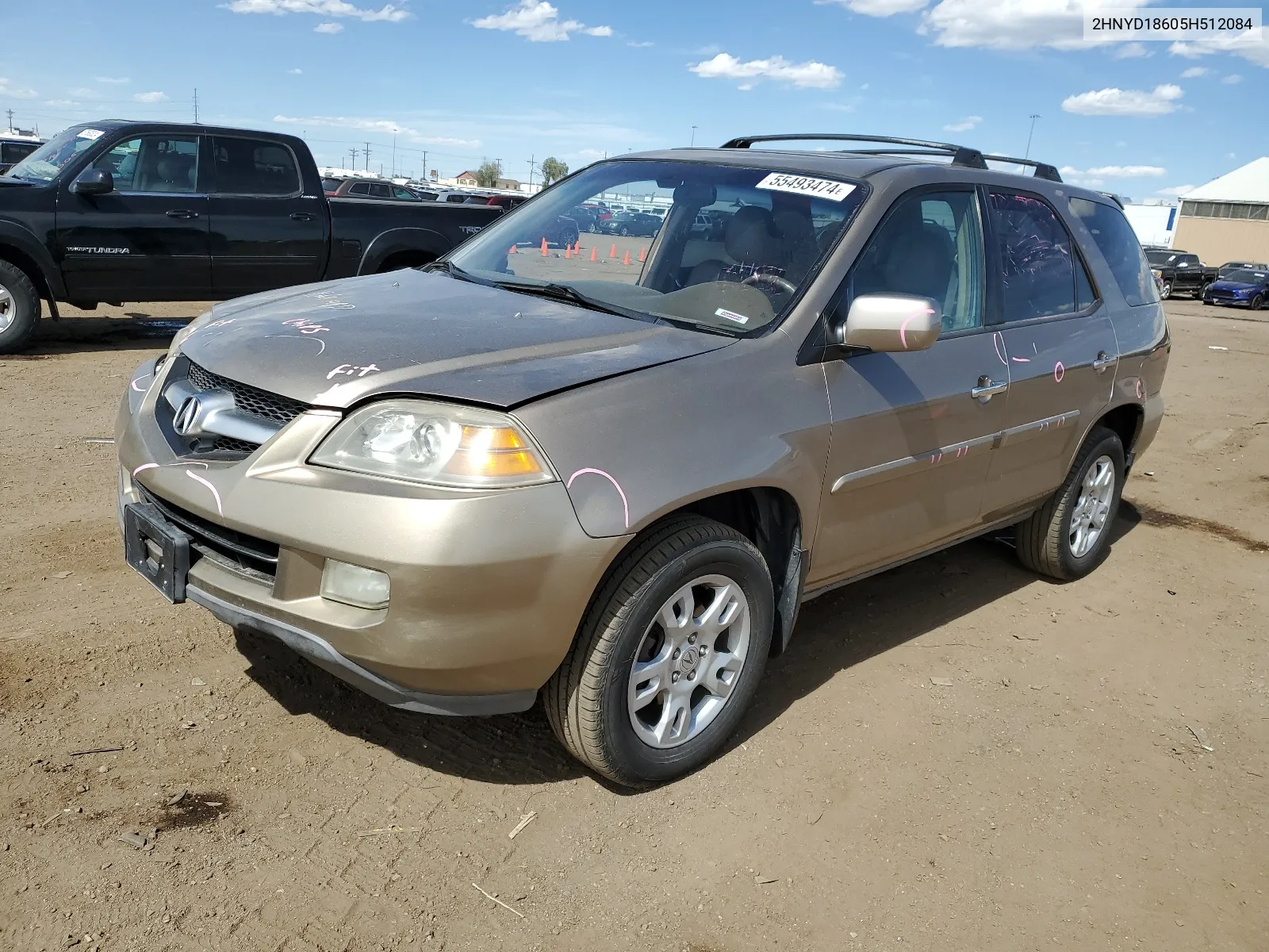 2005 Acura Mdx Touring VIN: 2HNYD18605H512084 Lot: 55493474