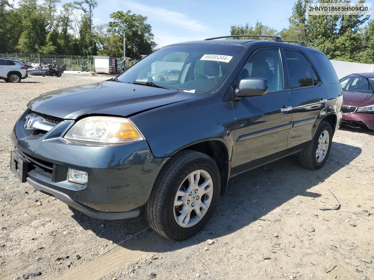 2005 Acura Mdx Touring VIN: 2HNYD18685H509420 Lot: 69385344