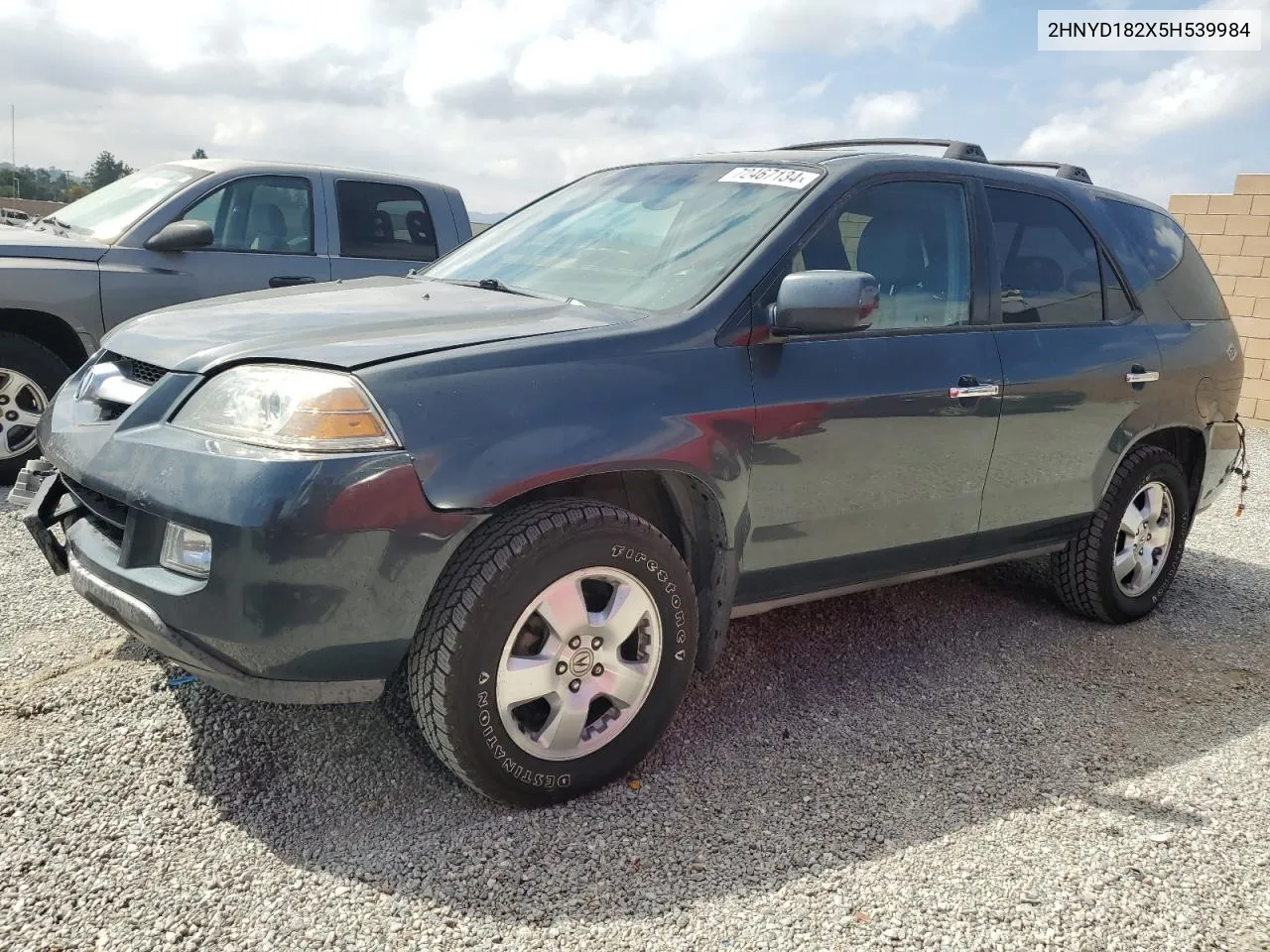 2005 Acura Mdx VIN: 2HNYD182X5H539984 Lot: 72467134