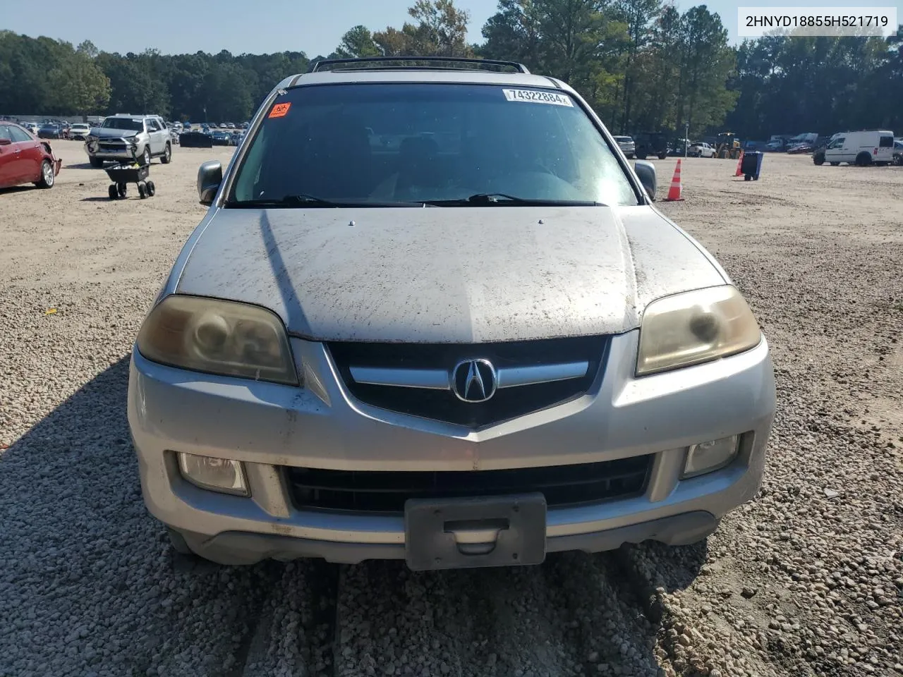 2005 Acura Mdx Touring VIN: 2HNYD18855H521719 Lot: 74322884