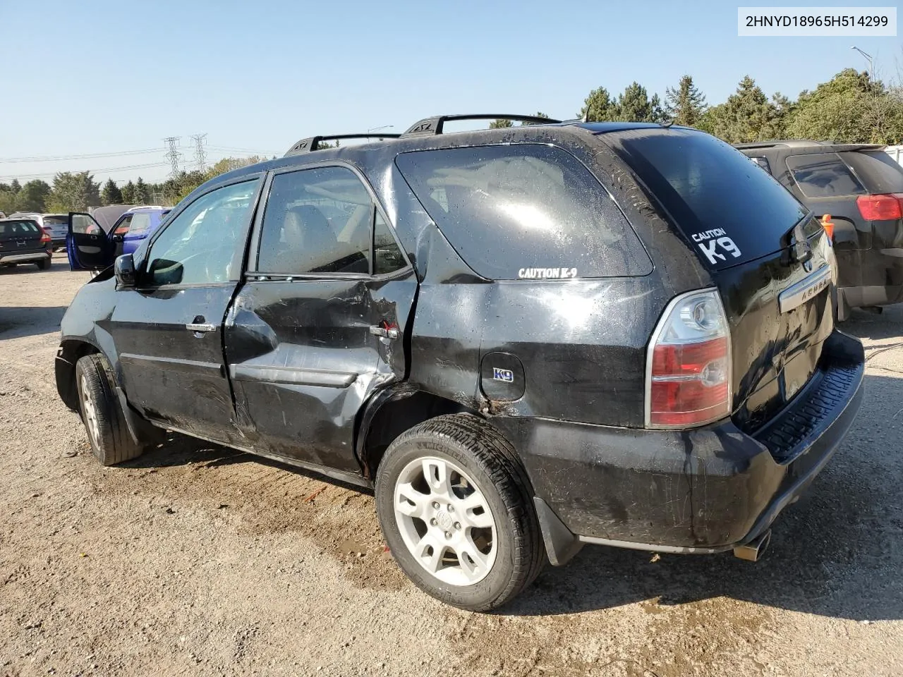 2005 Acura Mdx Touring VIN: 2HNYD18965H514299 Lot: 75220624