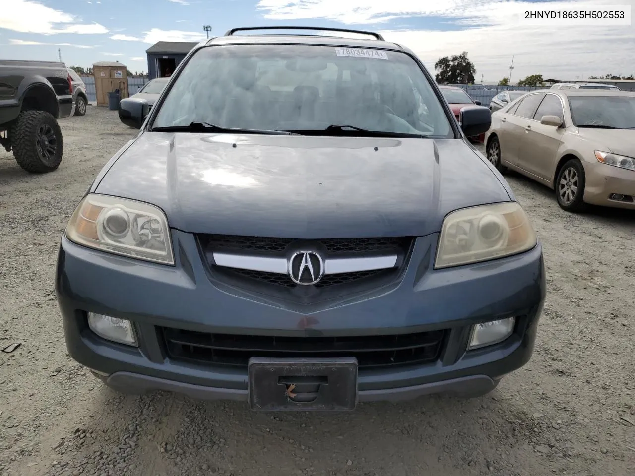 2005 Acura Mdx Touring VIN: 2HNYD18635H502553 Lot: 78034474