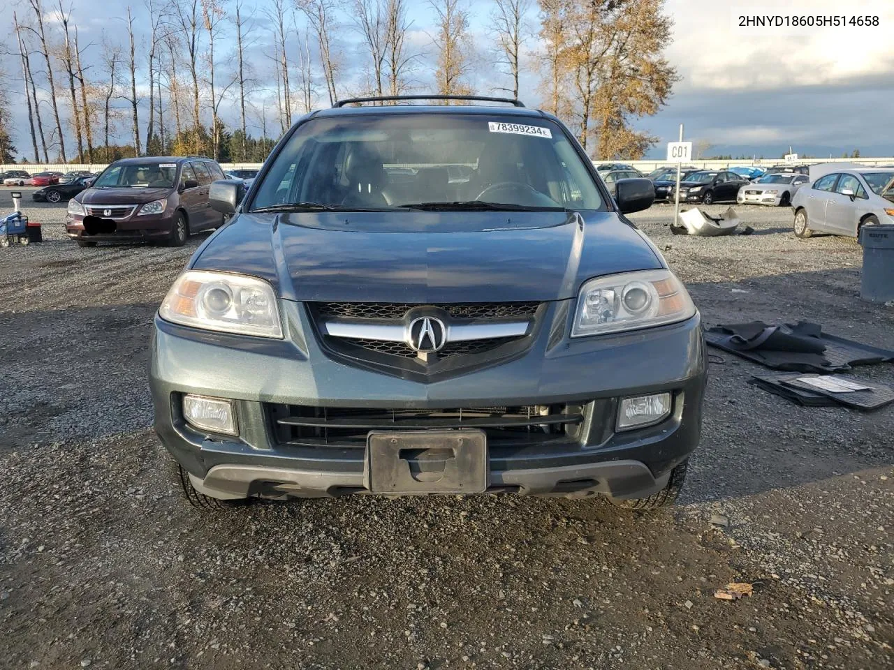 2005 Acura Mdx Touring VIN: 2HNYD18605H514658 Lot: 78399234