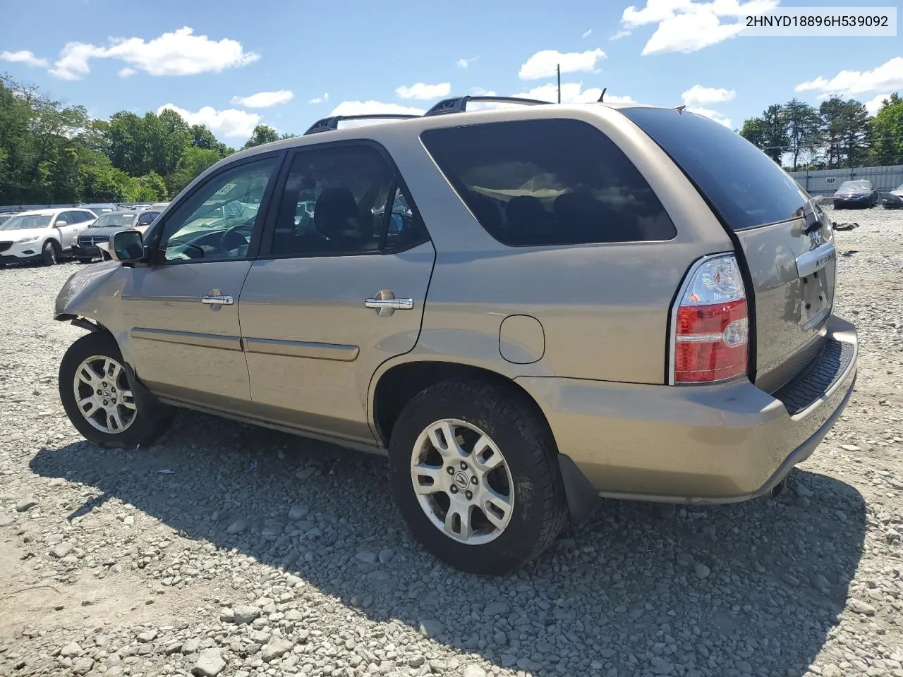 2006 Acura Mdx Touring VIN: 2HNYD18896H539092 Lot: 57190874