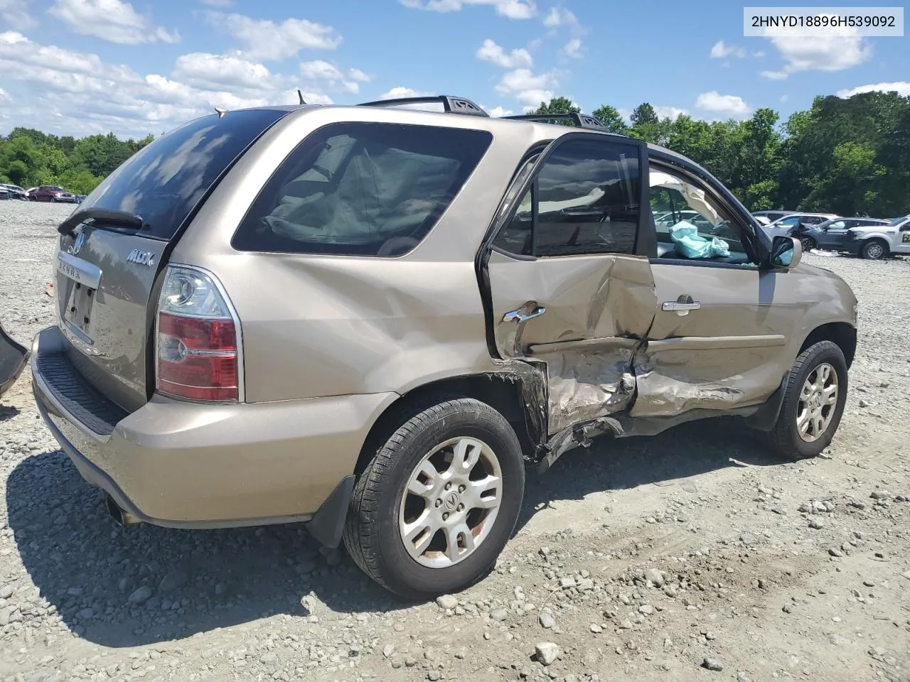 2006 Acura Mdx Touring VIN: 2HNYD18896H539092 Lot: 57190874