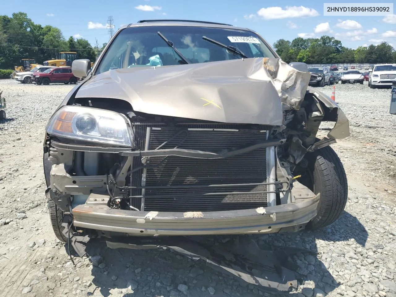 2006 Acura Mdx Touring VIN: 2HNYD18896H539092 Lot: 57190874