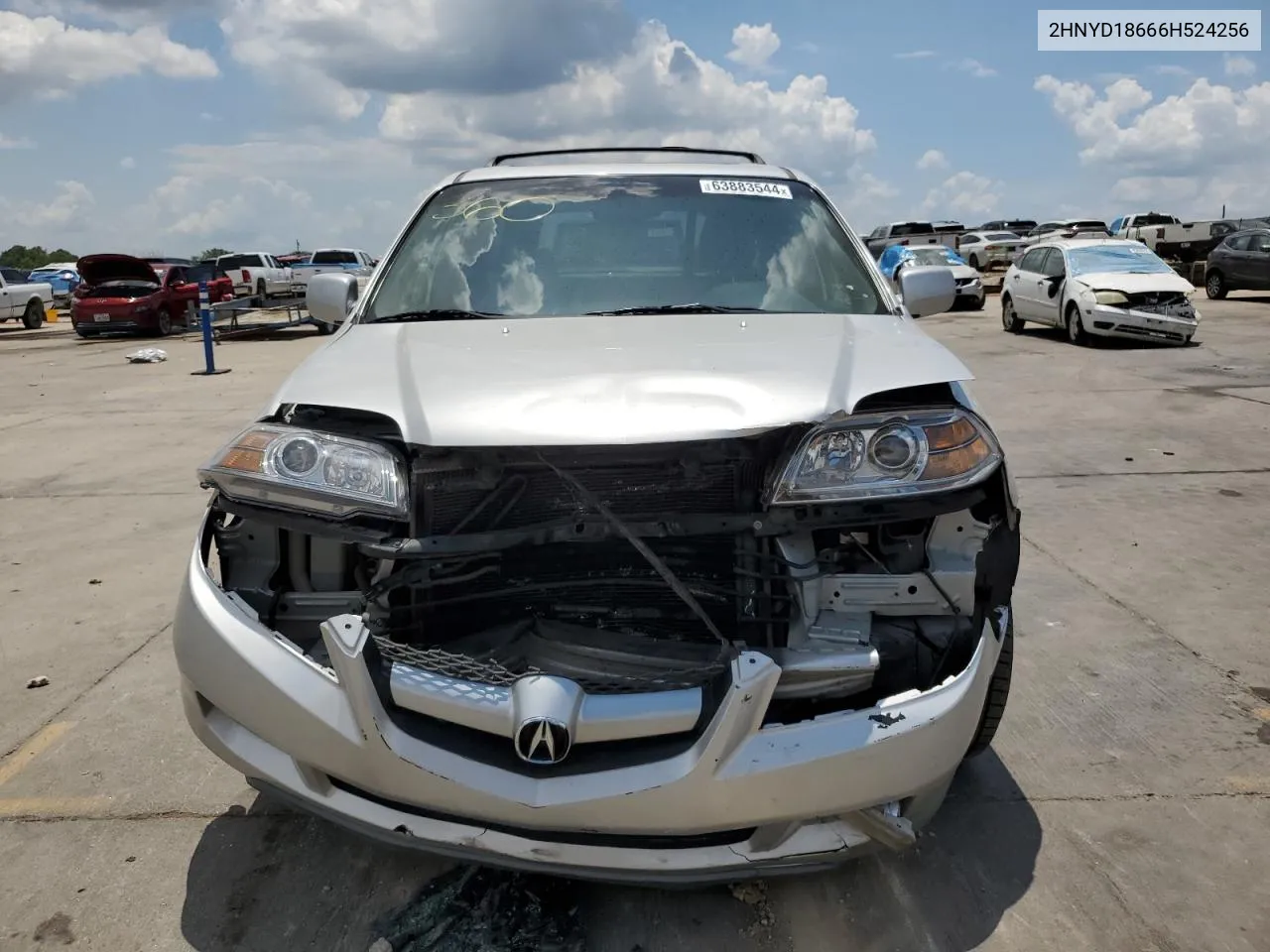 2006 Acura Mdx Touring VIN: 2HNYD18666H524256 Lot: 63883544