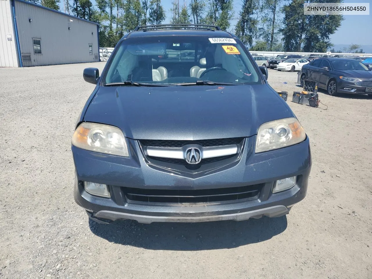 2006 Acura Mdx Touring VIN: 2HNYD18656H504550 Lot: 66562494