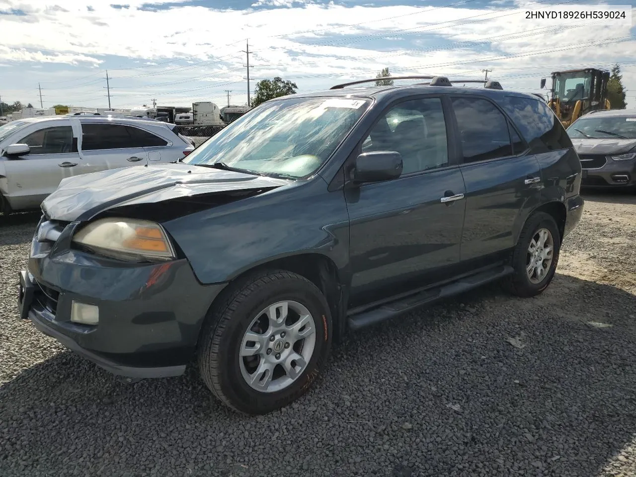 2006 Acura Mdx Touring VIN: 2HNYD18926H539024 Lot: 67788334