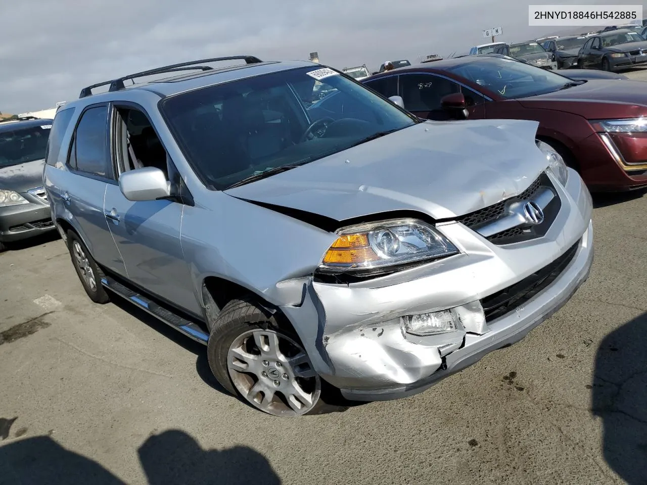 2006 Acura Mdx Touring VIN: 2HNYD18846H542885 Lot: 69099424