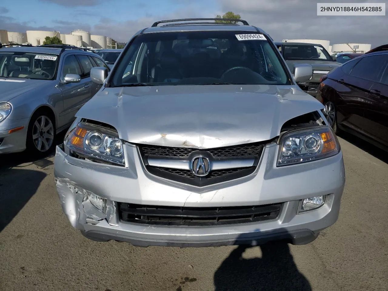 2006 Acura Mdx Touring VIN: 2HNYD18846H542885 Lot: 69099424