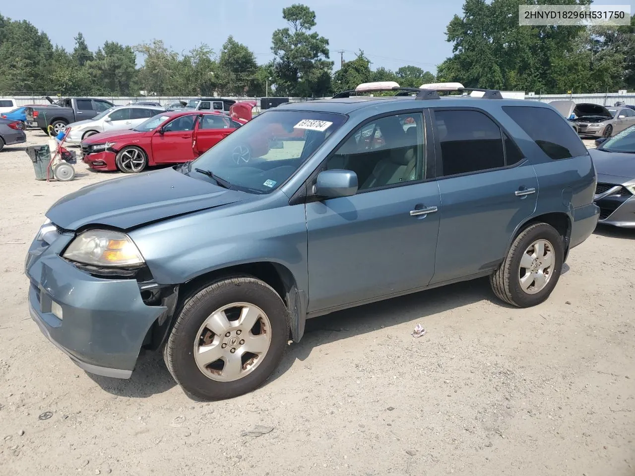 2006 Acura Mdx VIN: 2HNYD18296H531750 Lot: 69158764