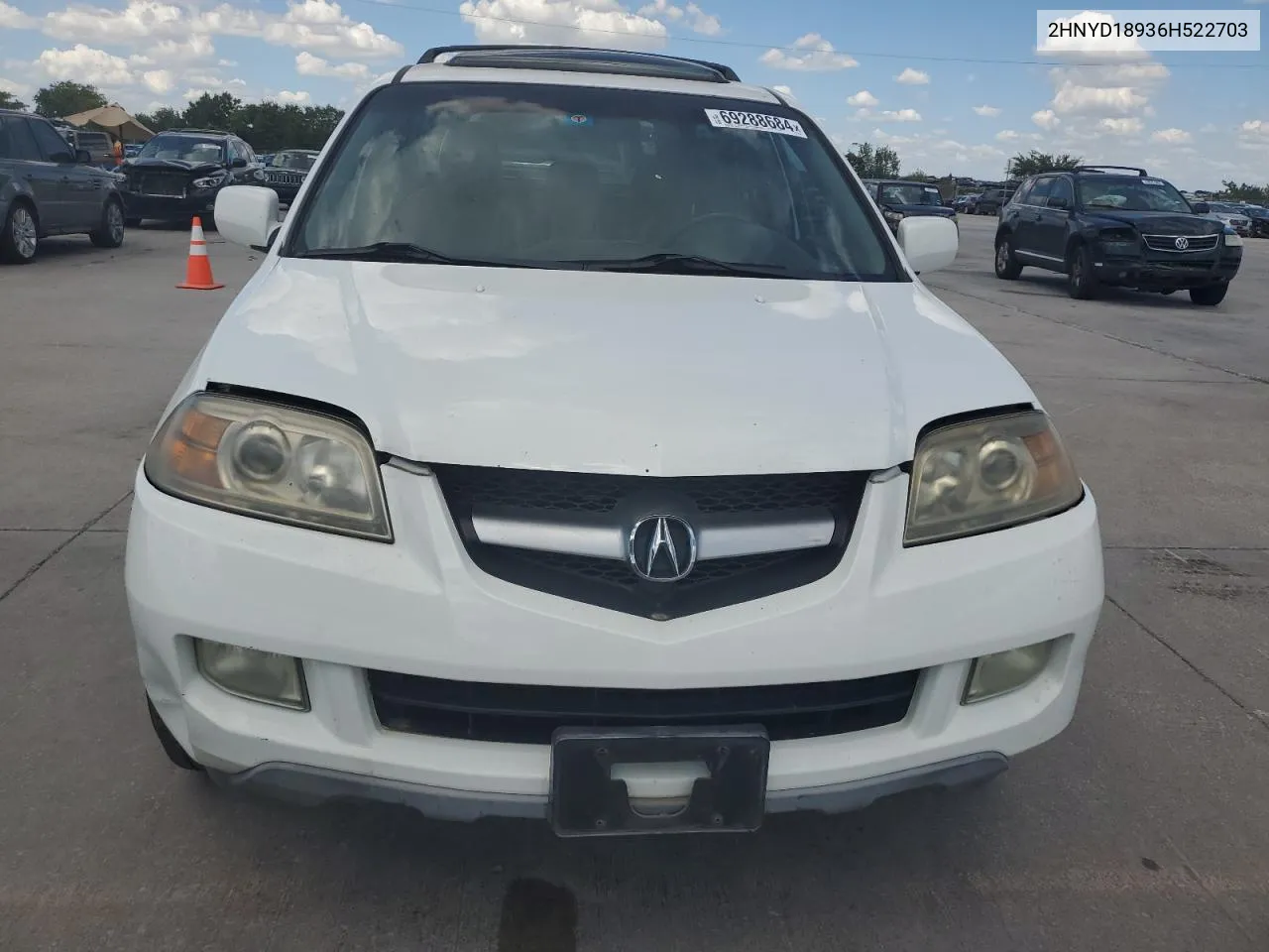 2006 Acura Mdx Touring VIN: 2HNYD18936H522703 Lot: 69288684