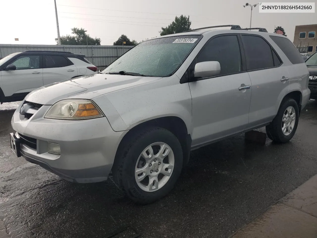 2006 Acura Mdx Touring VIN: 2HNYD18826H542660 Lot: 70378314