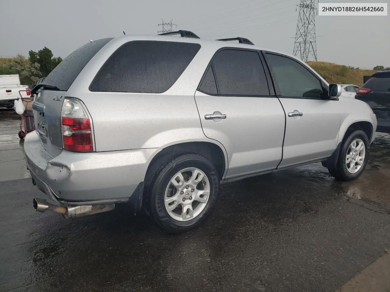 2006 Acura Mdx Touring VIN: 2HNYD18826H542660 Lot: 70378314