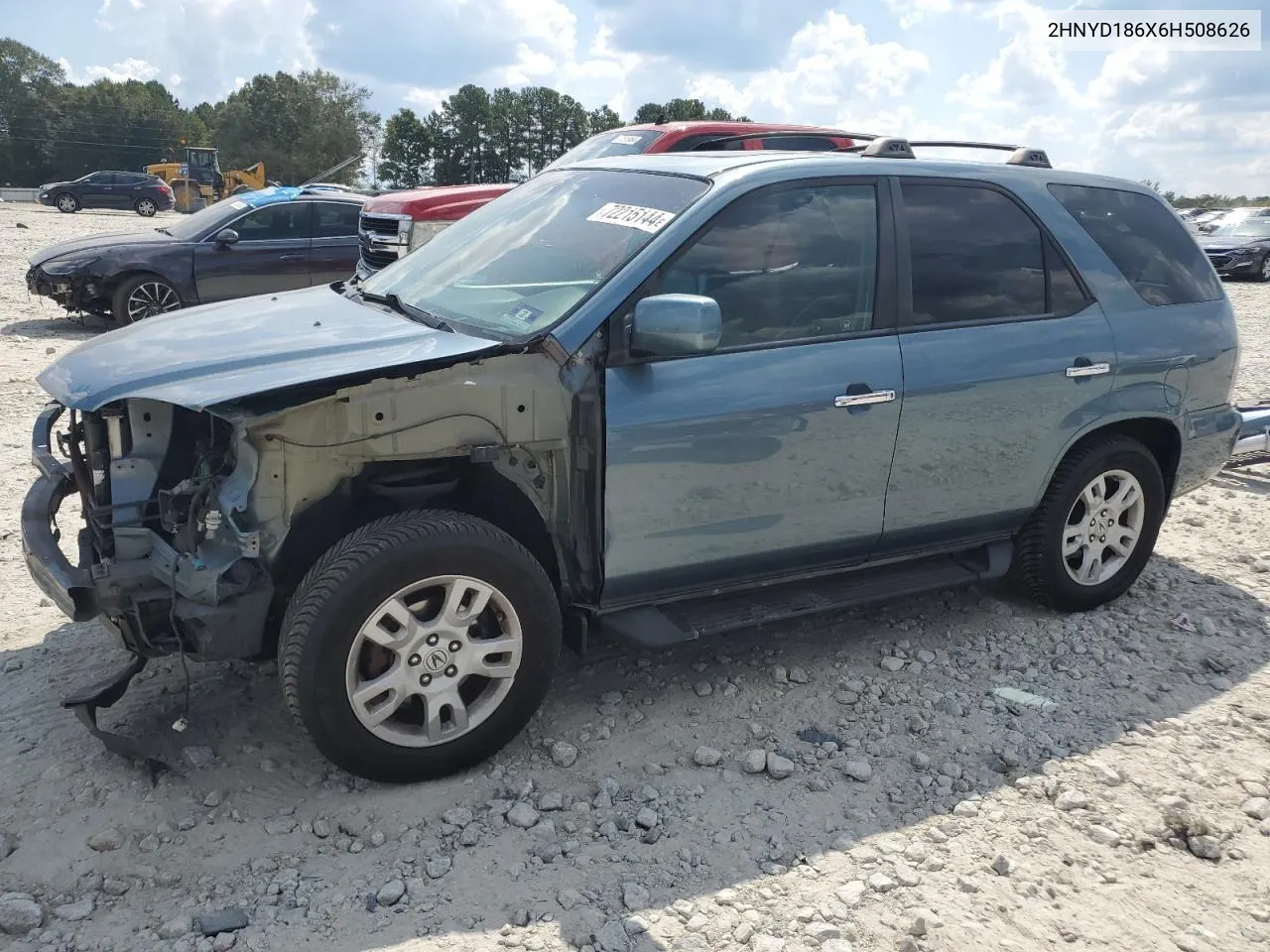 2006 Acura Mdx Touring VIN: 2HNYD186X6H508626 Lot: 72215144