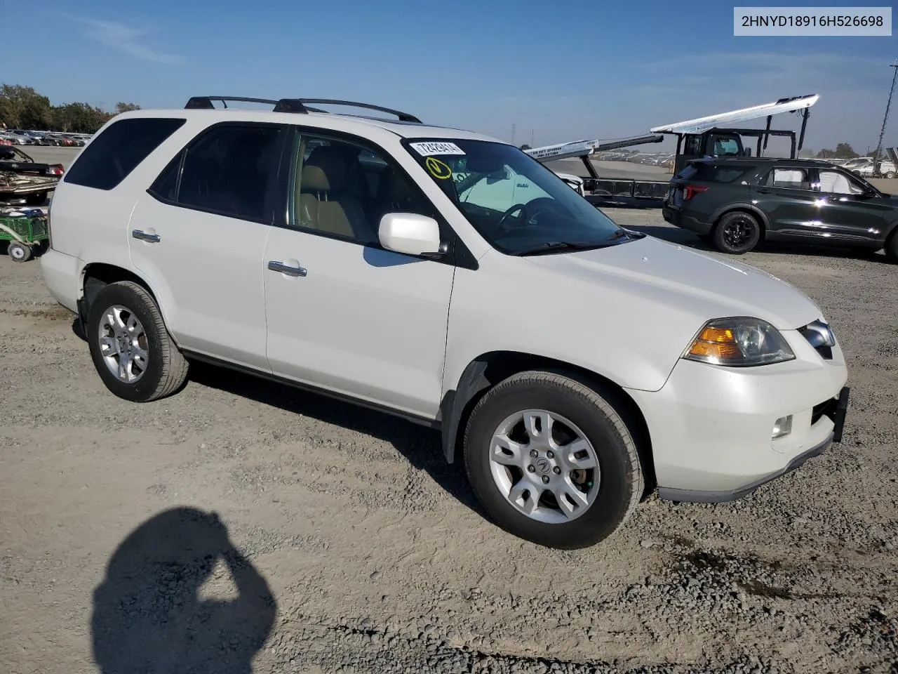 2006 Acura Mdx Touring VIN: 2HNYD18916H526698 Lot: 72429414