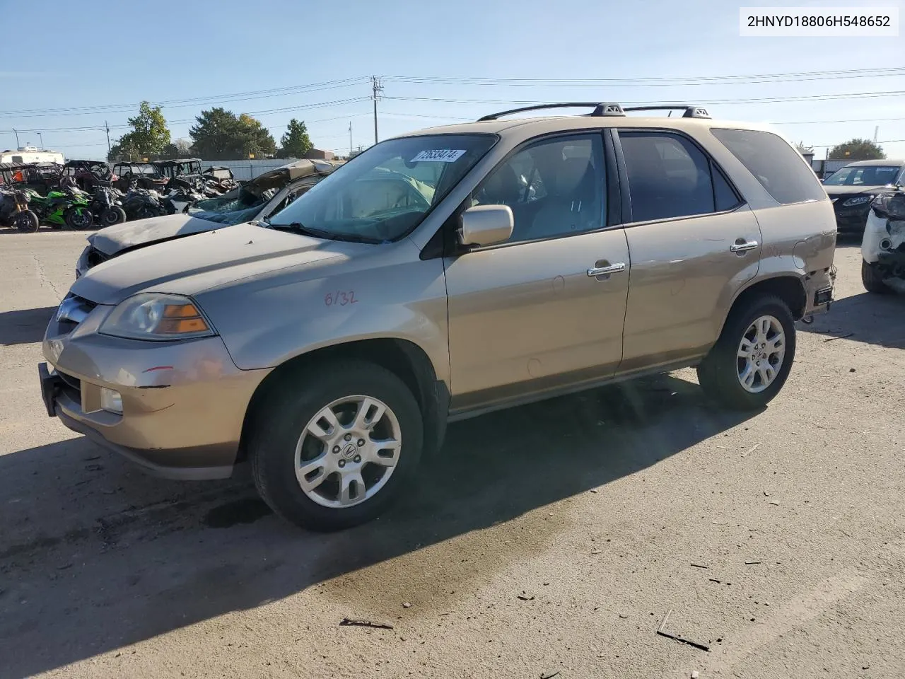 2006 Acura Mdx Touring VIN: 2HNYD18806H548652 Lot: 72633474