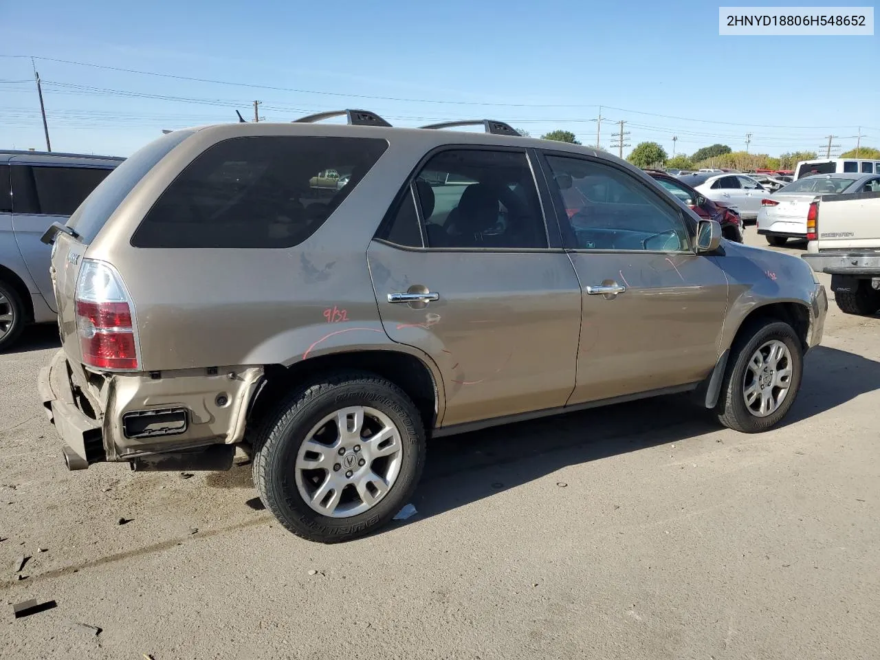 2006 Acura Mdx Touring VIN: 2HNYD18806H548652 Lot: 72633474