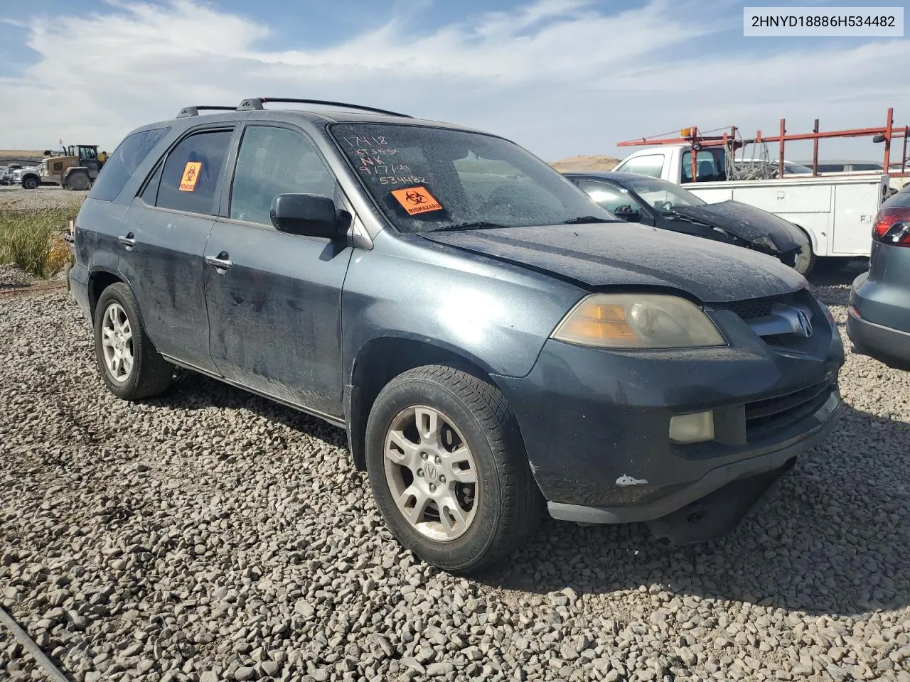 2006 Acura Mdx Touring VIN: 2HNYD18886H534482 Lot: 72738384