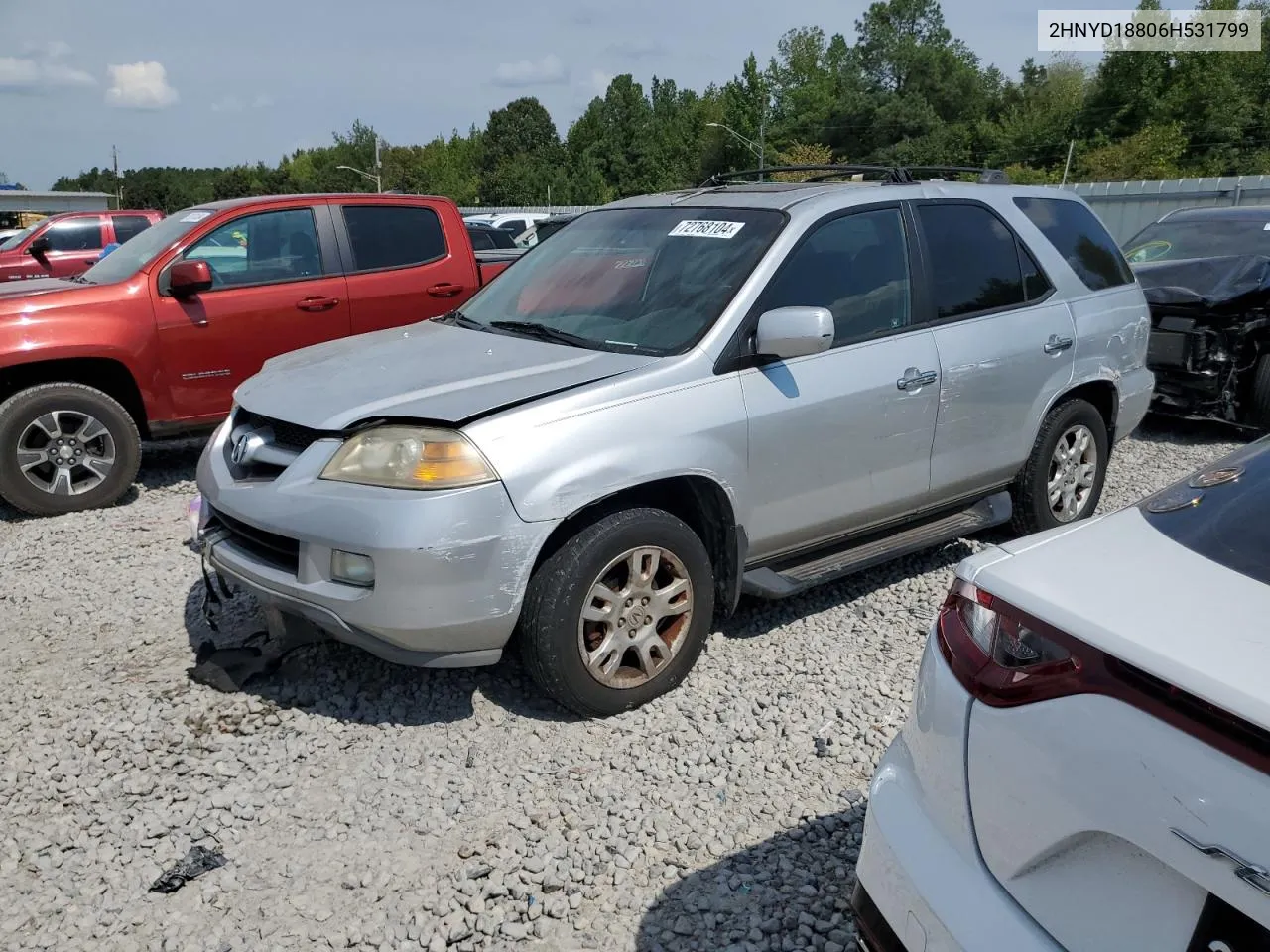 2006 Acura Mdx Touring VIN: 2HNYD18806H531799 Lot: 72768104