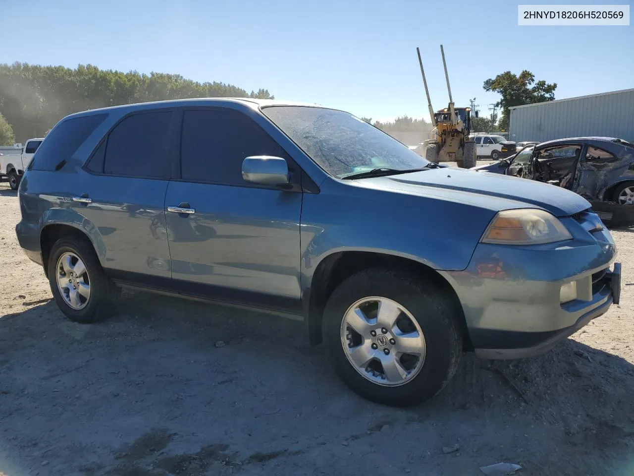 2006 Acura Mdx VIN: 2HNYD18206H520569 Lot: 72789694