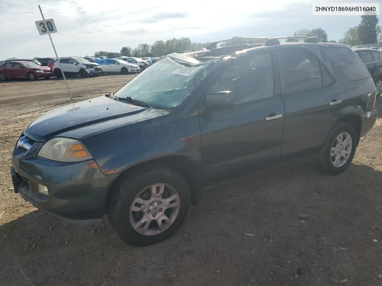 2006 Acura Mdx Touring VIN: 2HNYD18696H516040 Lot: 72935074