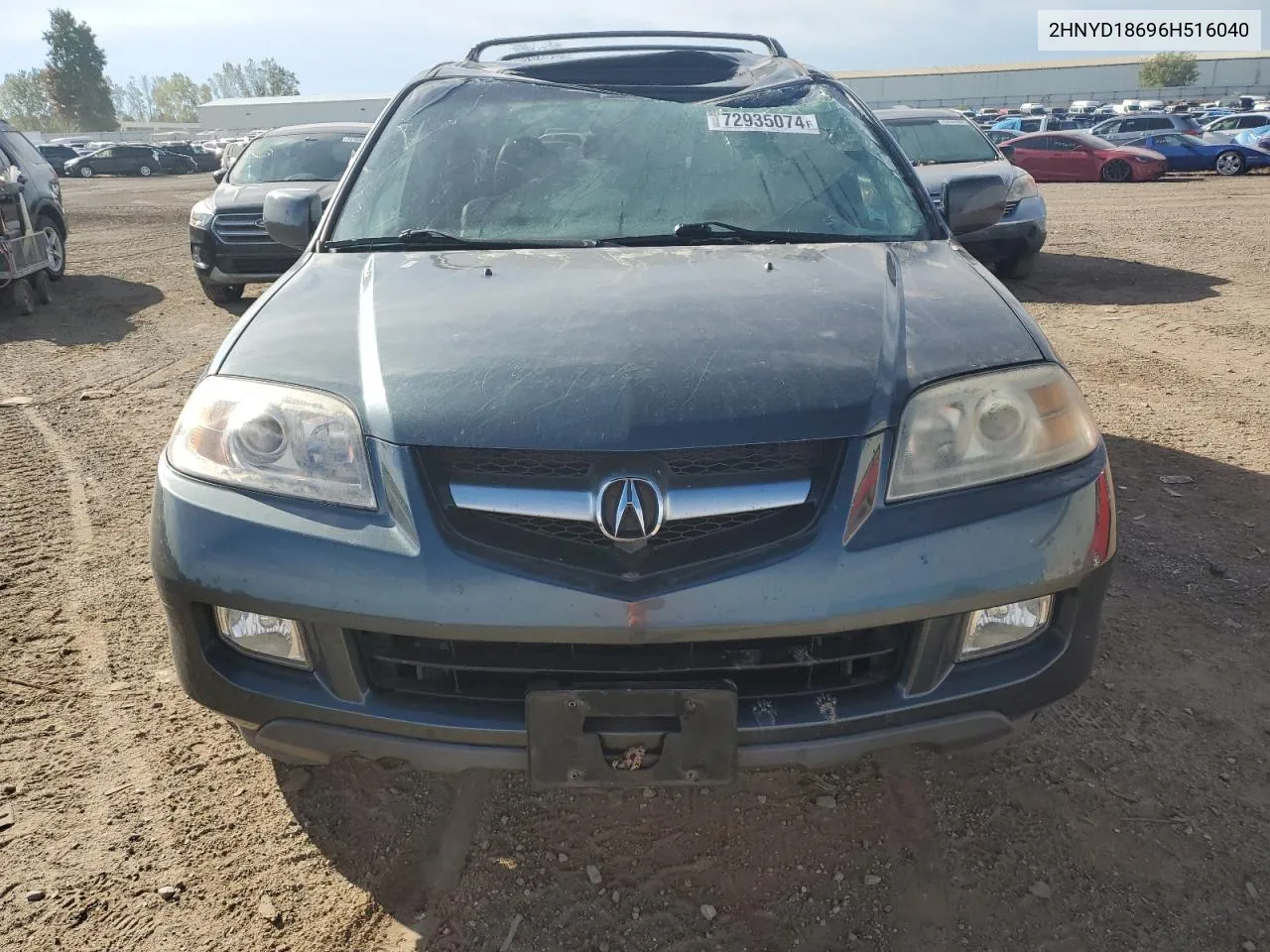 2006 Acura Mdx Touring VIN: 2HNYD18696H516040 Lot: 72935074