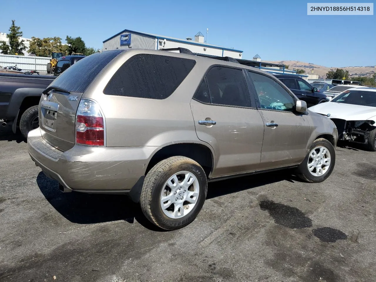 2006 Acura Mdx Touring VIN: 2HNYD18856H514318 Lot: 73529634