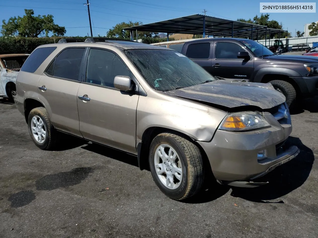 2006 Acura Mdx Touring VIN: 2HNYD18856H514318 Lot: 73529634