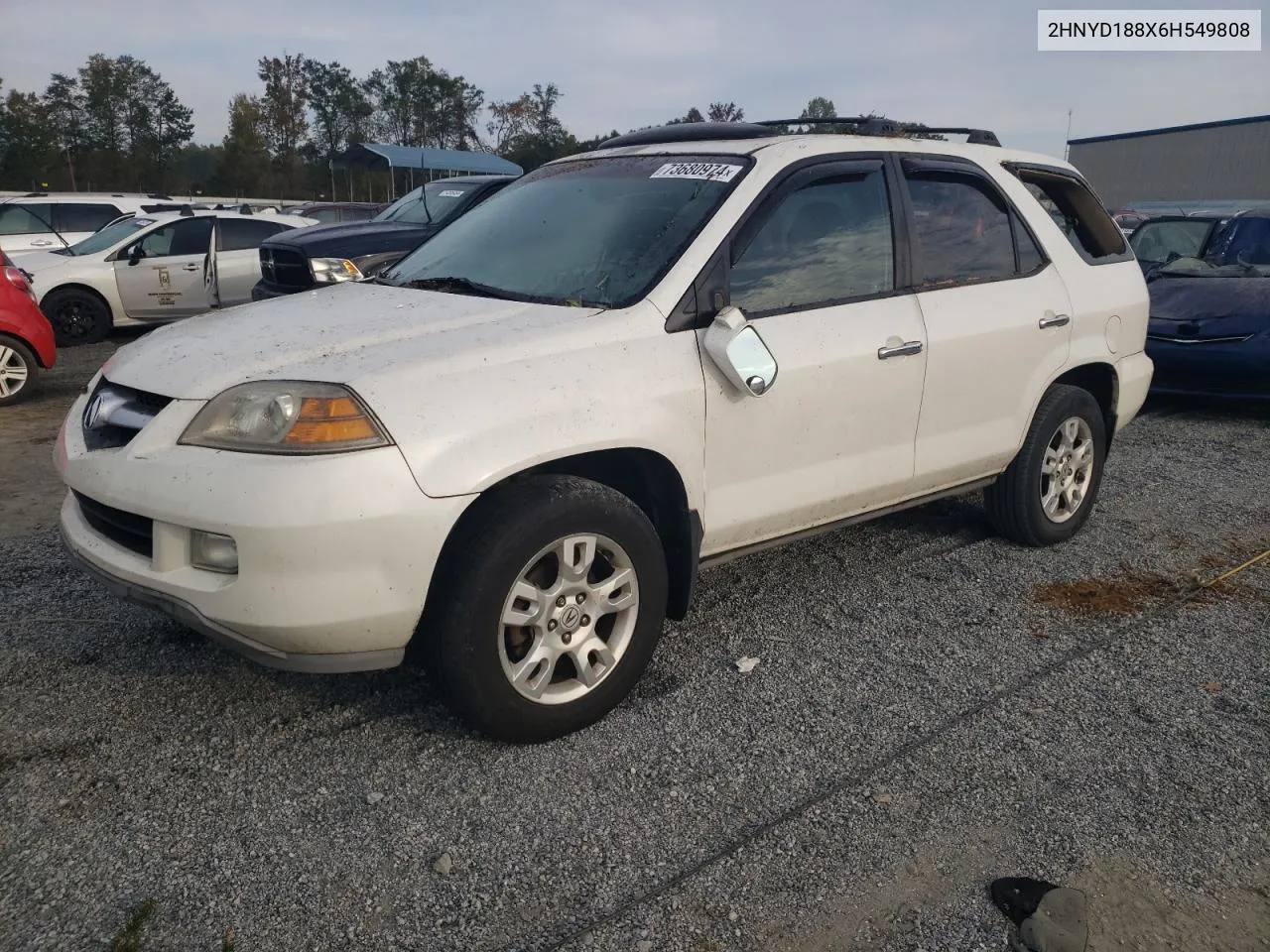 2006 Acura Mdx Touring VIN: 2HNYD188X6H549808 Lot: 73680974