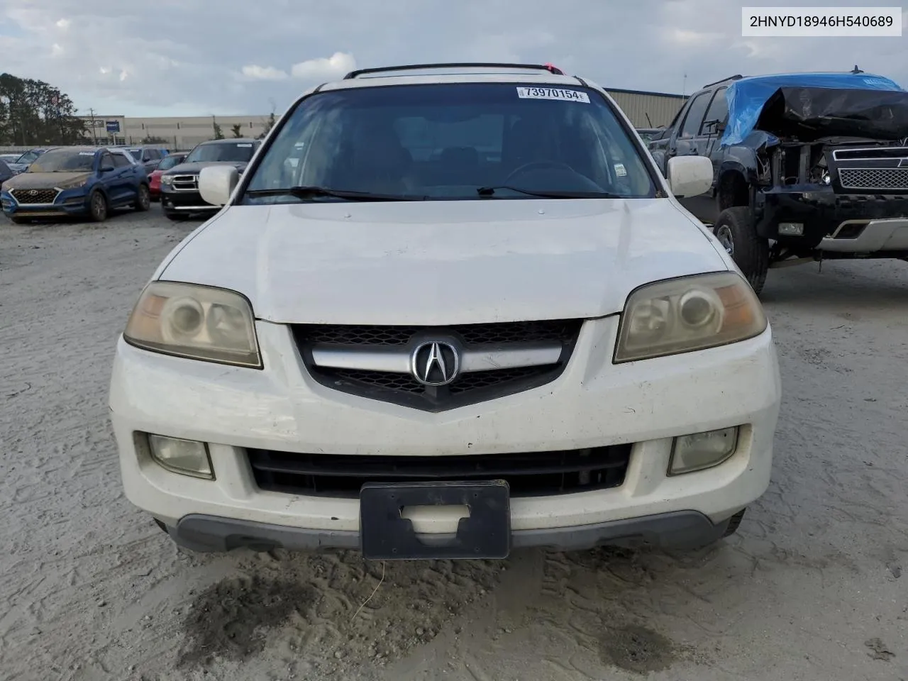 2006 Acura Mdx Touring VIN: 2HNYD18946H540689 Lot: 73970154