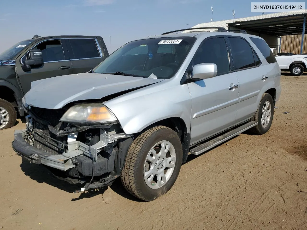 2006 Acura Mdx Touring VIN: 2HNYD18876H549412 Lot: 75435664