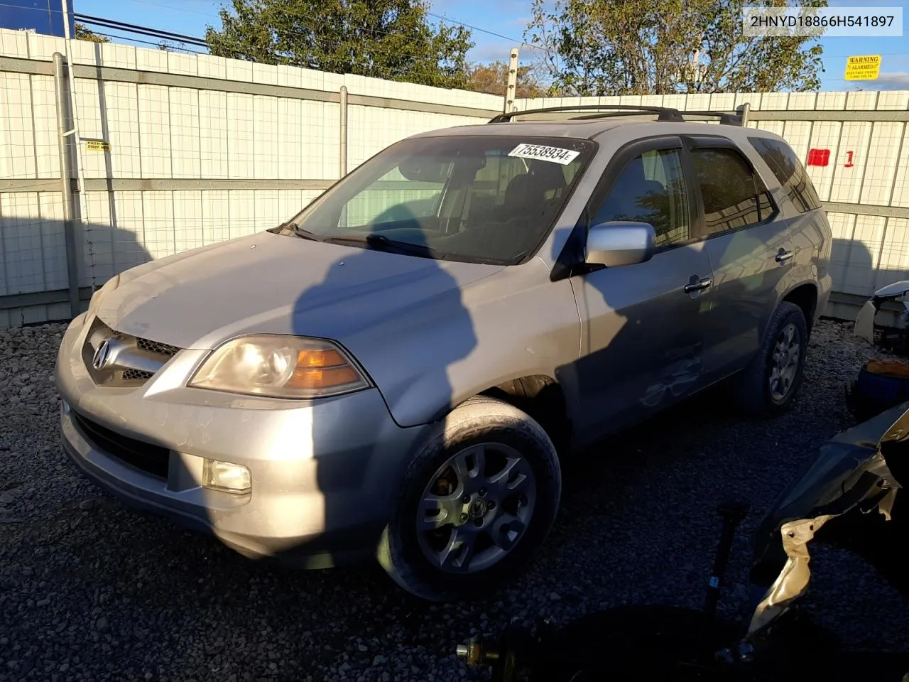 2006 Acura Mdx Touring VIN: 2HNYD18866H541897 Lot: 75538934