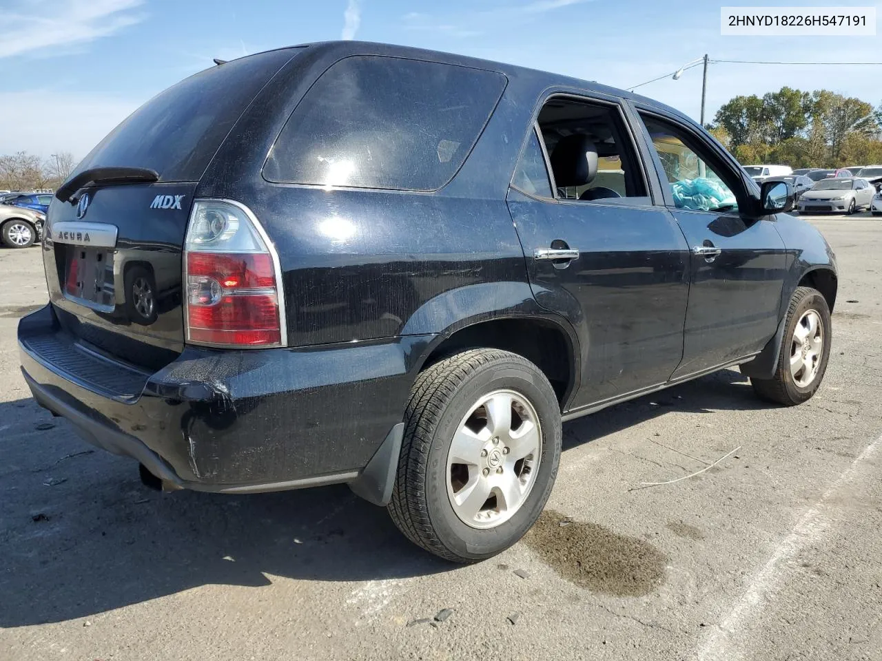 2006 Acura Mdx VIN: 2HNYD18226H547191 Lot: 77531034