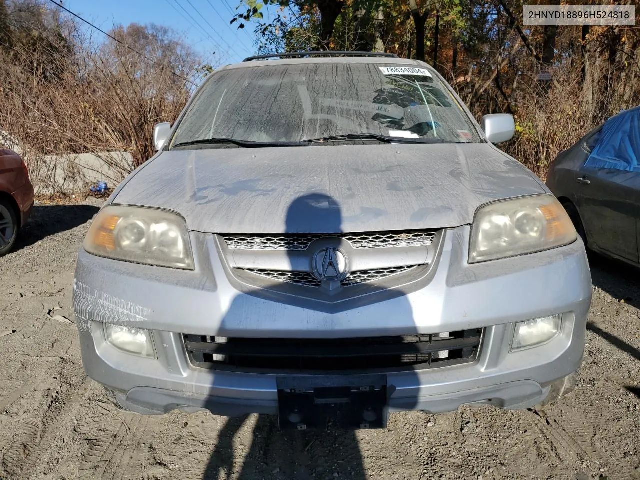 2006 Acura Mdx Touring VIN: 2HNYD18896H524818 Lot: 78834004