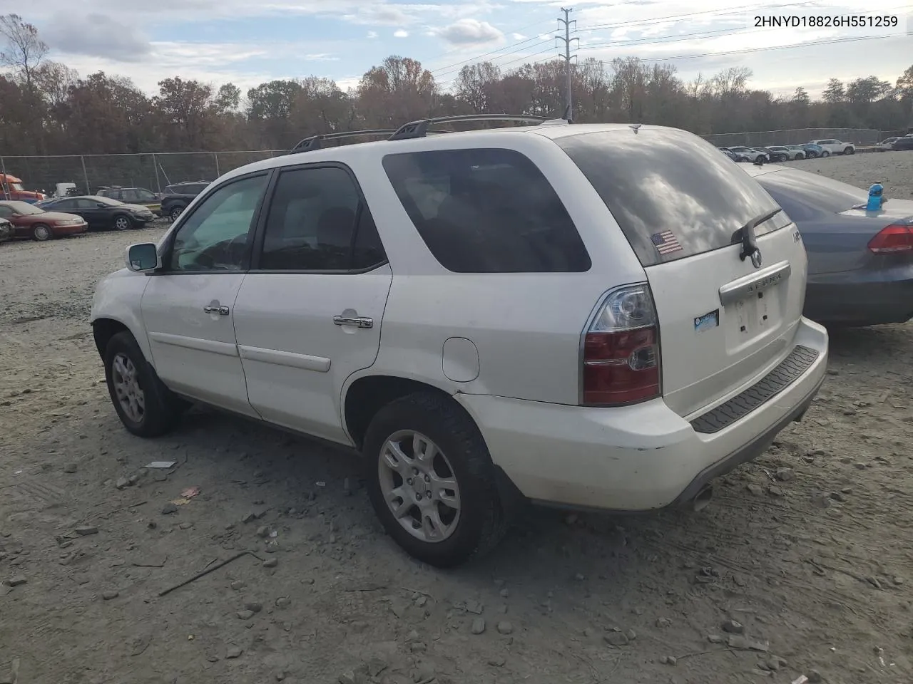 2006 Acura Mdx Touring VIN: 2HNYD18826H551259 Lot: 79165794