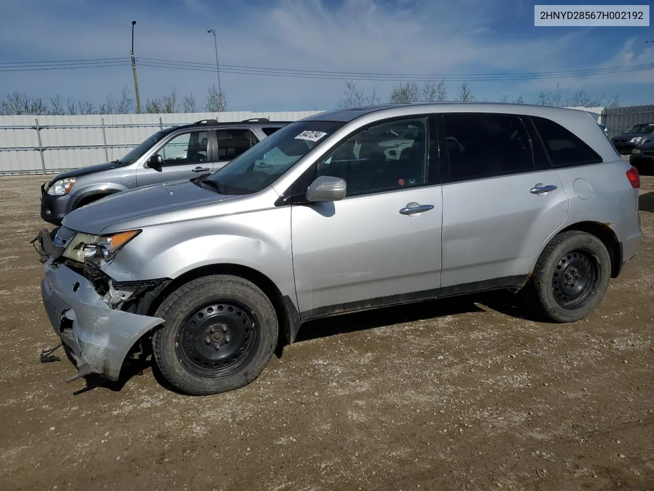 2007 Acura Mdx Sport VIN: 2HNYD28567H002192 Lot: 54431294