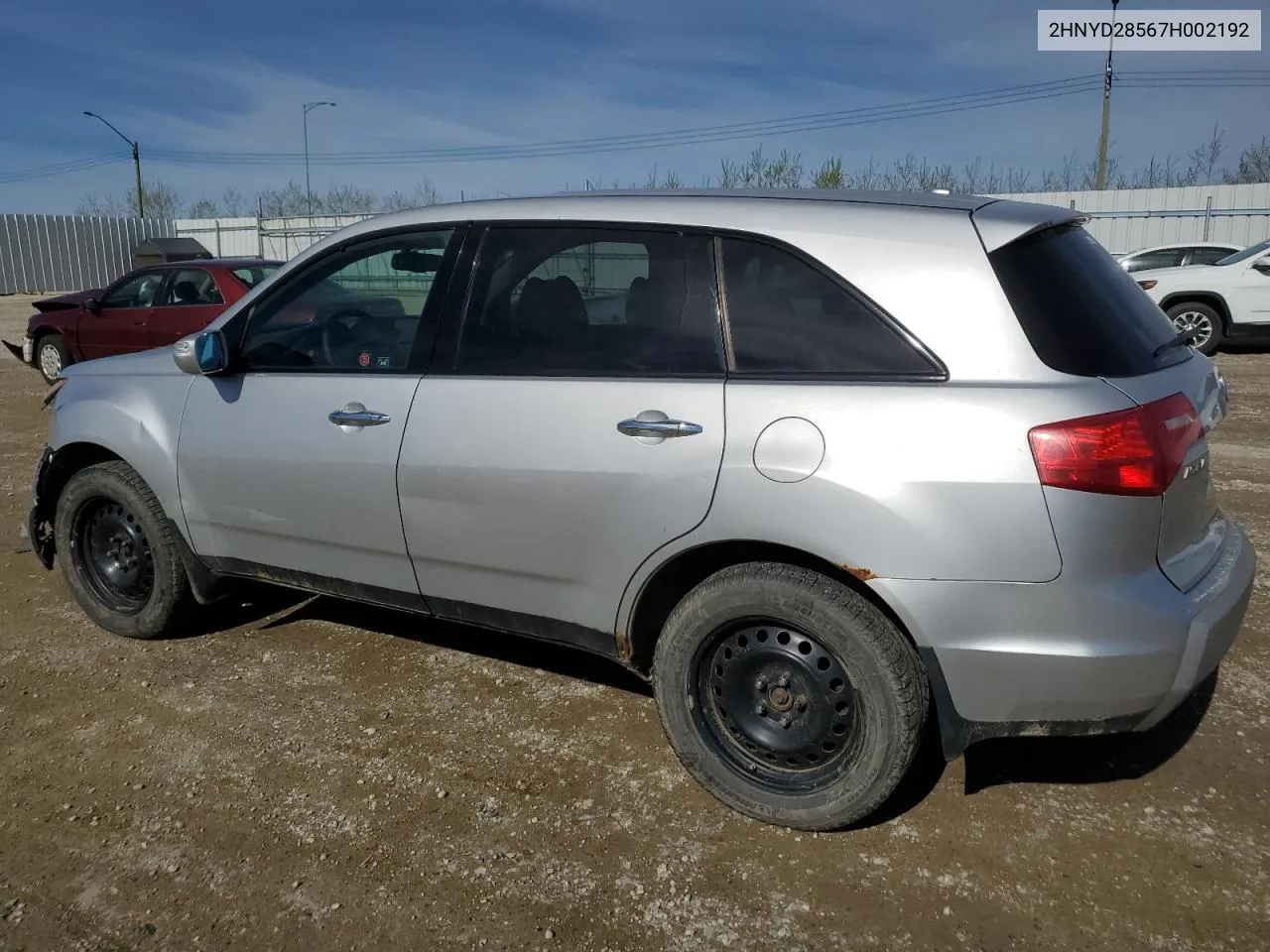 2007 Acura Mdx Sport VIN: 2HNYD28567H002192 Lot: 54431294