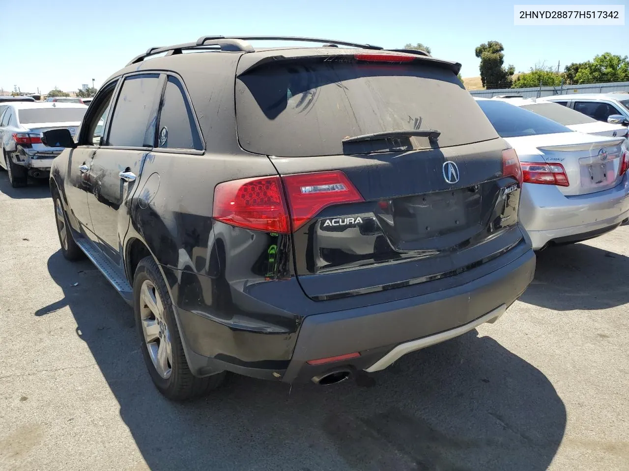 2007 Acura Mdx Sport VIN: 2HNYD28877H517342 Lot: 60886234