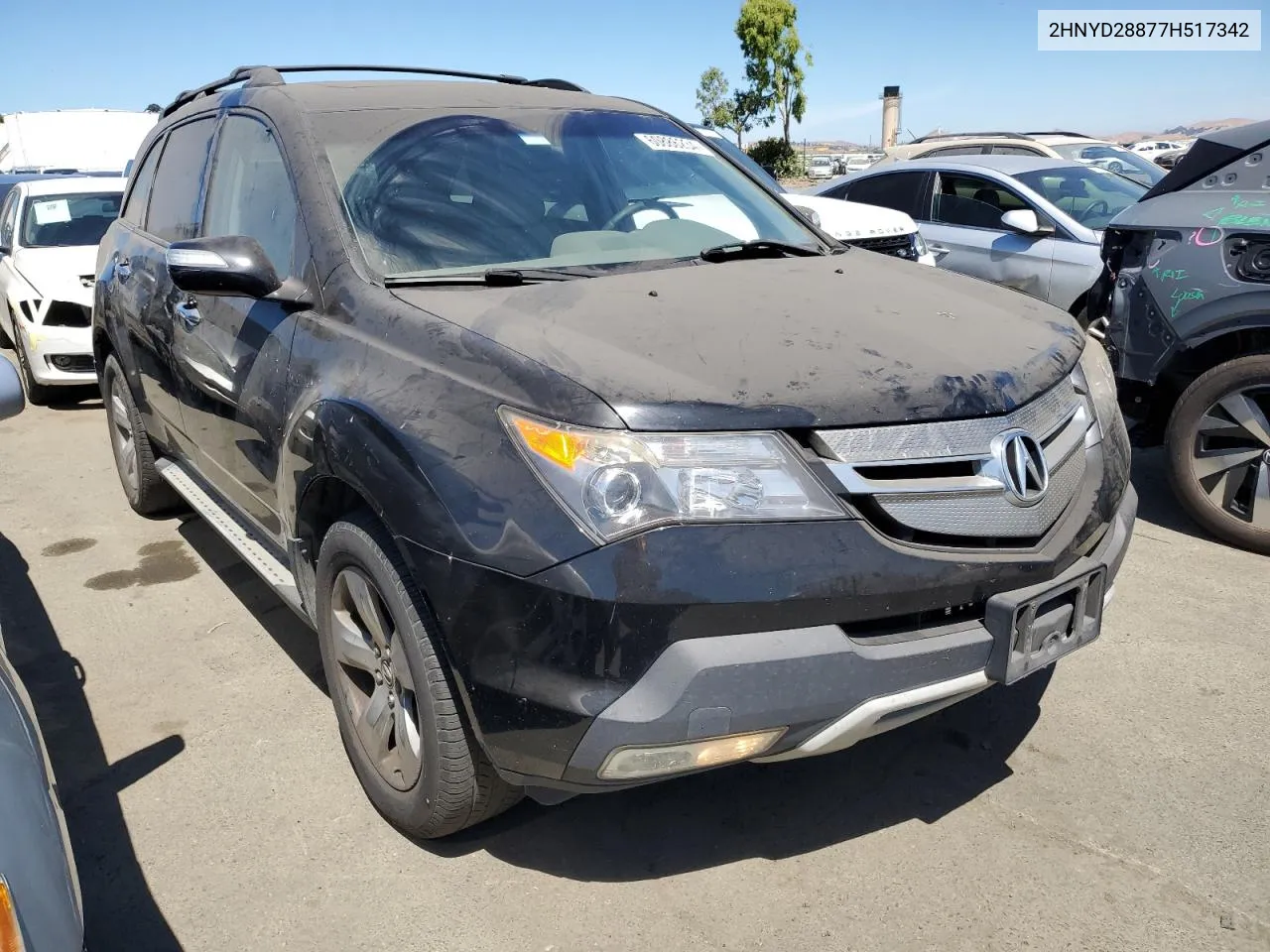 2007 Acura Mdx Sport VIN: 2HNYD28877H517342 Lot: 60886234