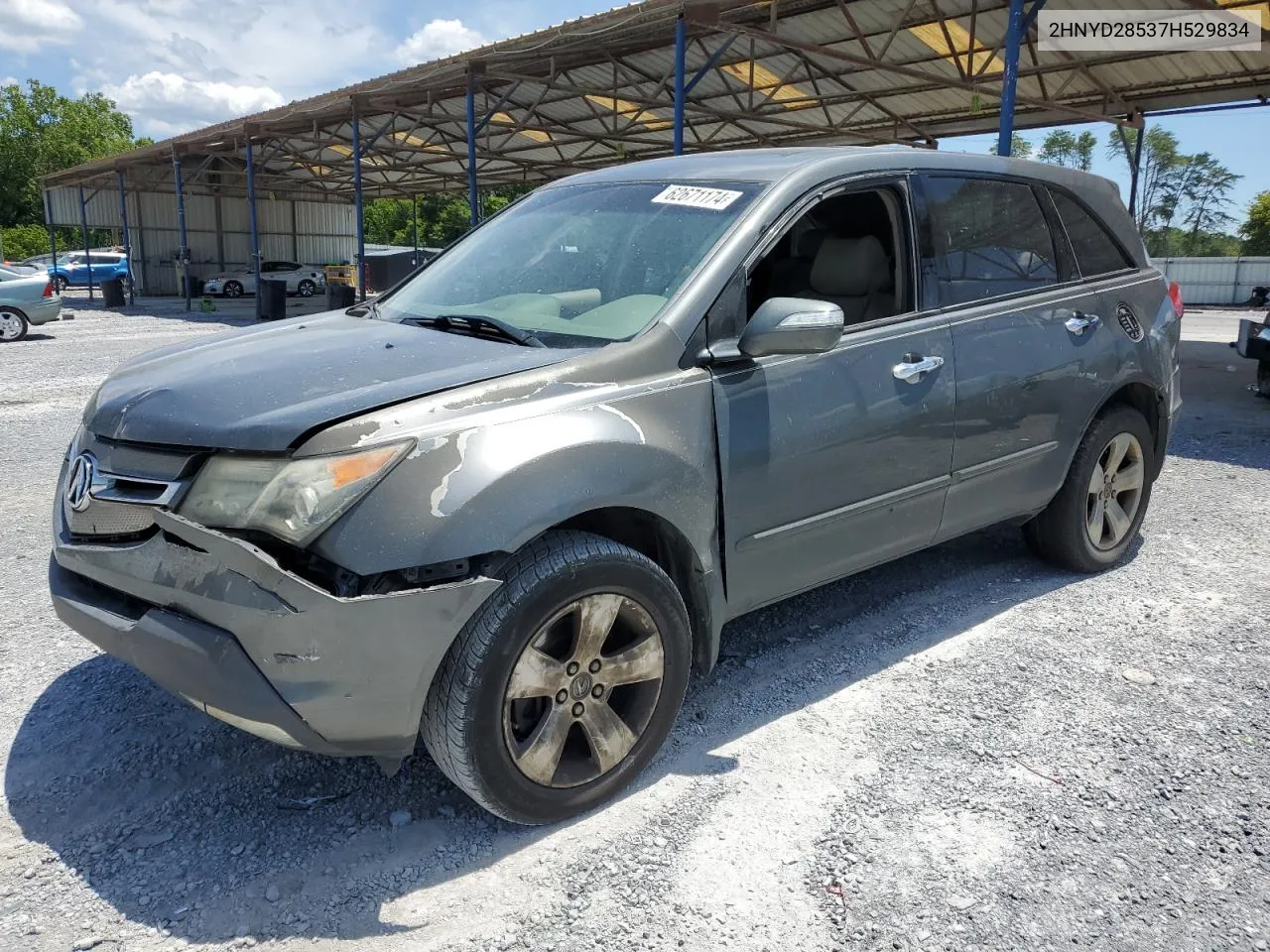 2007 Acura Mdx Sport VIN: 2HNYD28537H529834 Lot: 62671174