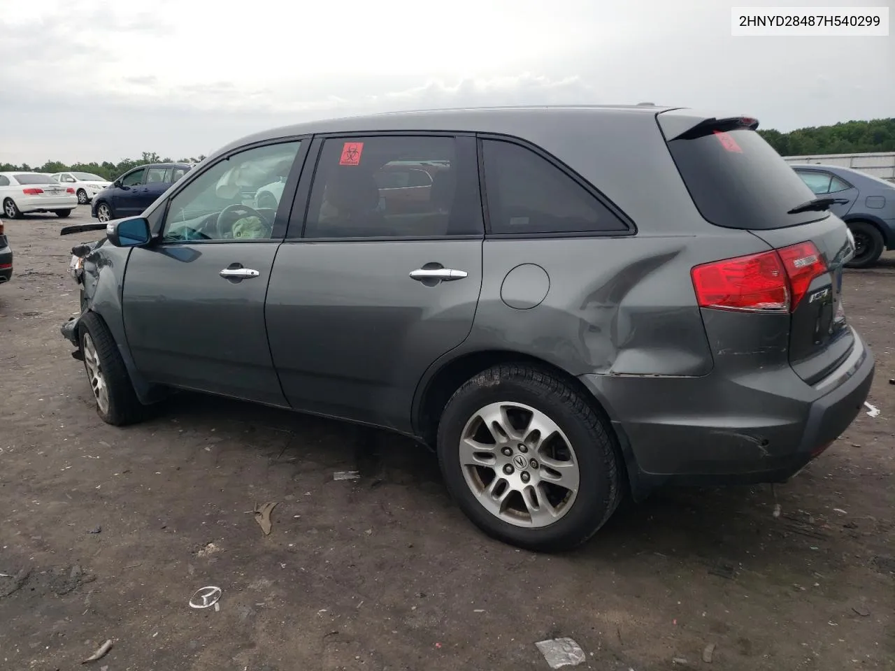 2007 Acura Mdx Technology VIN: 2HNYD28487H540299 Lot: 64036124